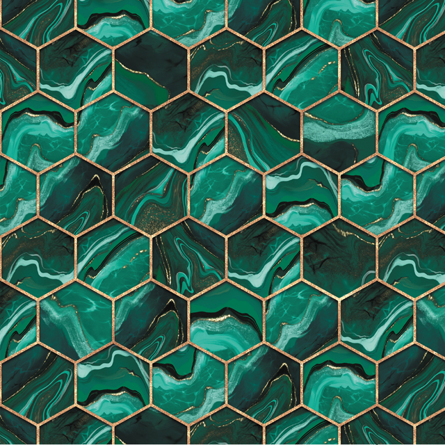 Стеновые панели - Гексагон грин LIGRON LIST118 2256