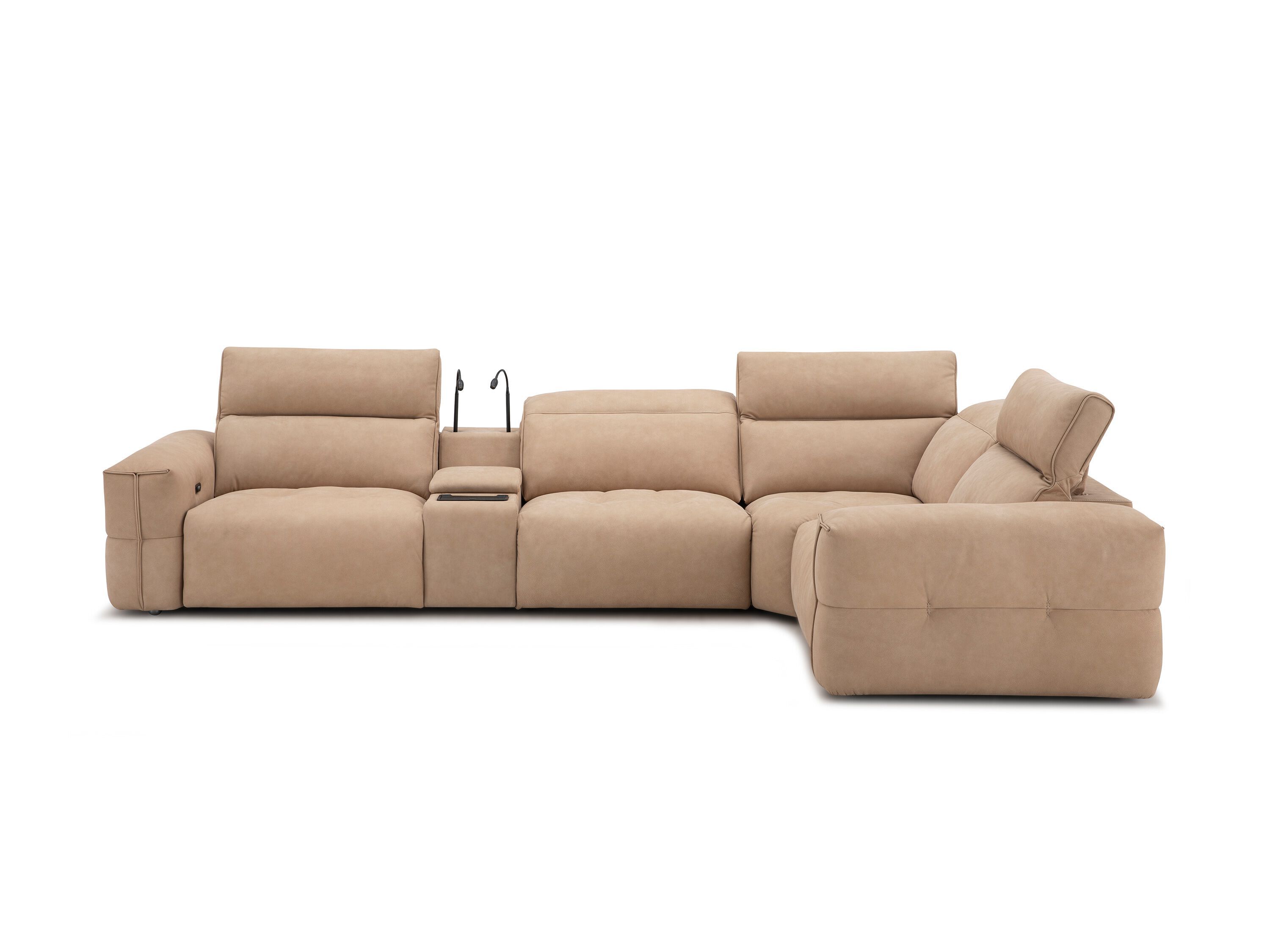 Кожаный угловой диван с электроприводом CAMPO DE' FIORI BLOOM ARCH-00109773