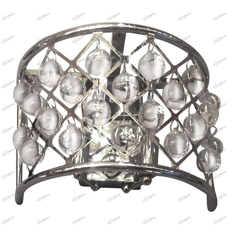 Светильник настенный прозрачный Spencer 2 Chrome KR0277W-2 DELIGHT COLLECTION  00-3882845 Прозрачный 