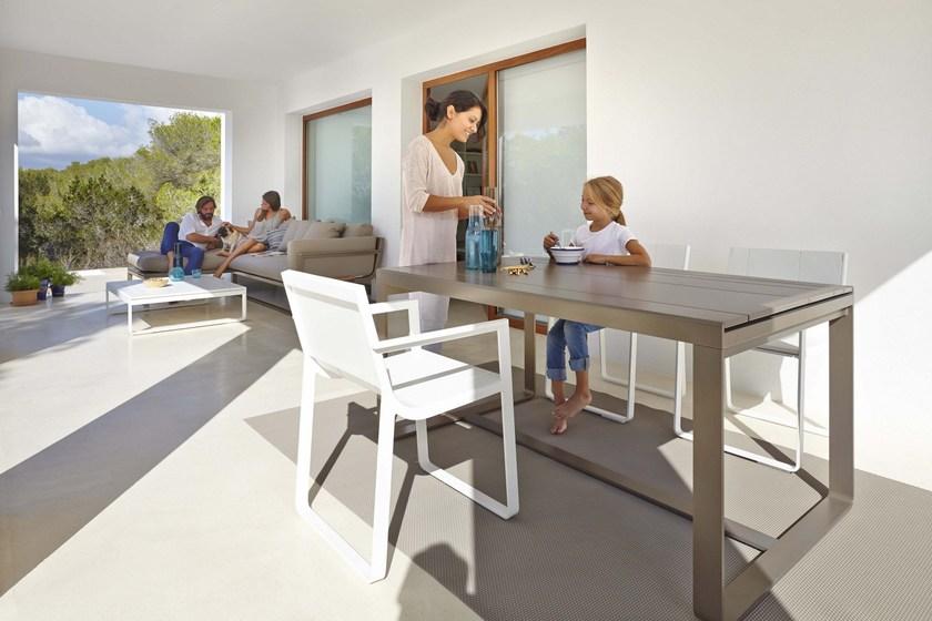 GANDIABLASCO Прямоугольный садовый стол из термолакированного алюминия Flat sun-id-1419771 - Вид №2