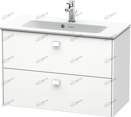 BR411101818 Brioso Тумбочка подвесная компакт Белый матовый, декор Duravit