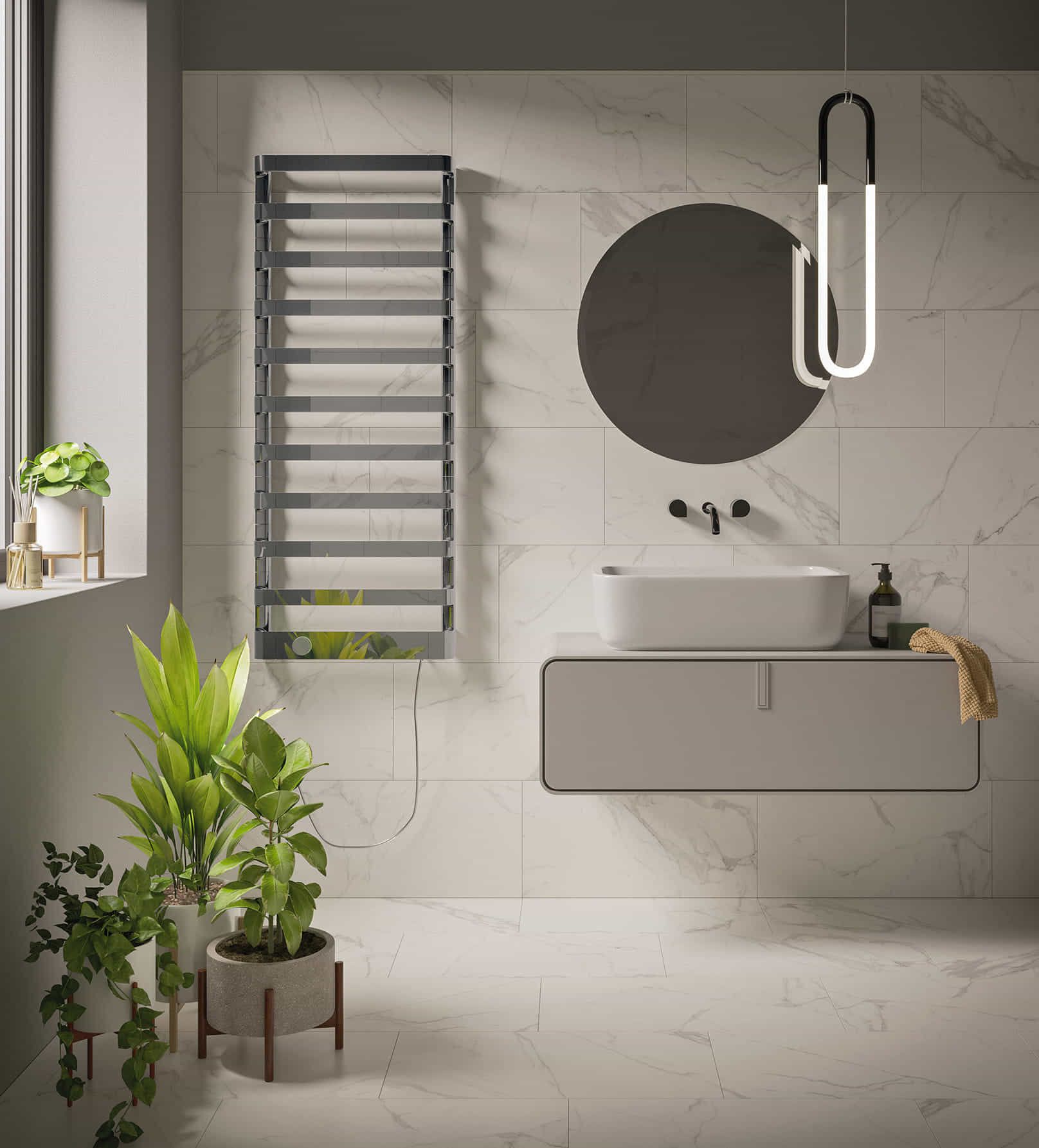 Алюминиевый электрический радиатор мебели идеально подходит для ванной комнаты Irsap ARCH-00066462 - Вид №2