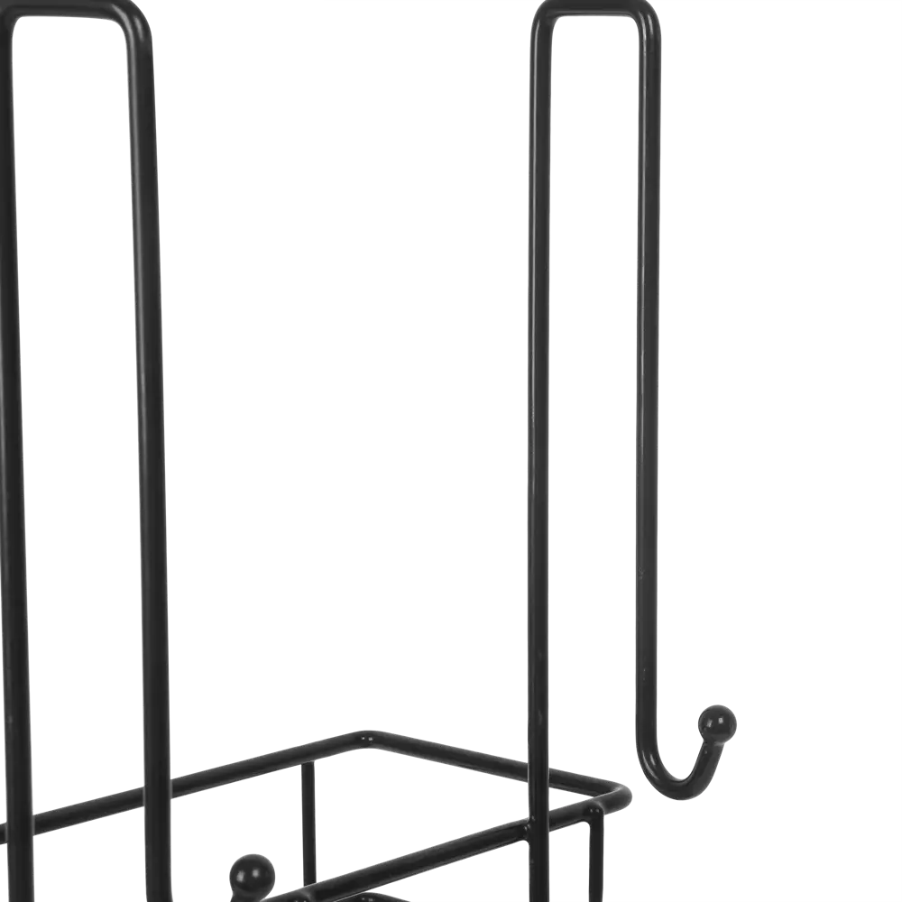 Полка для душевой кабины Swensa Caddy SWR-1006 двухъярусная металл цвет чёрный 82395582 STLM-2057300 - Вид №1