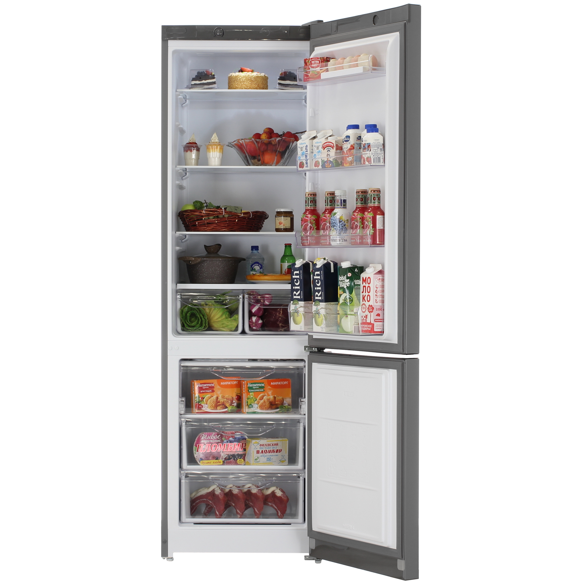 9244187 Холодильник с морозильником   Indesit DS 3200 G серебристый STDN-0105419 - Вид №5