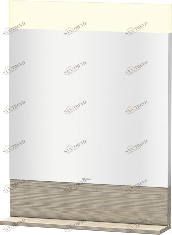 VE751103131 Vero Зеркало с полочкой внизу Сосна серебристая, декор Duravit