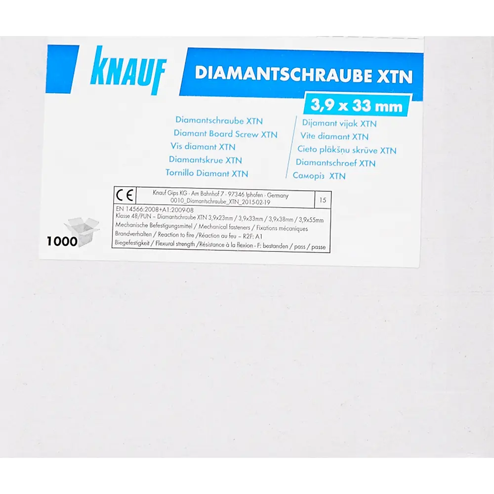 Саморезы для гипсокартона KNAUF фосфатированные 3.9x33, 1000 штук STLM-2154600 - Вид №4