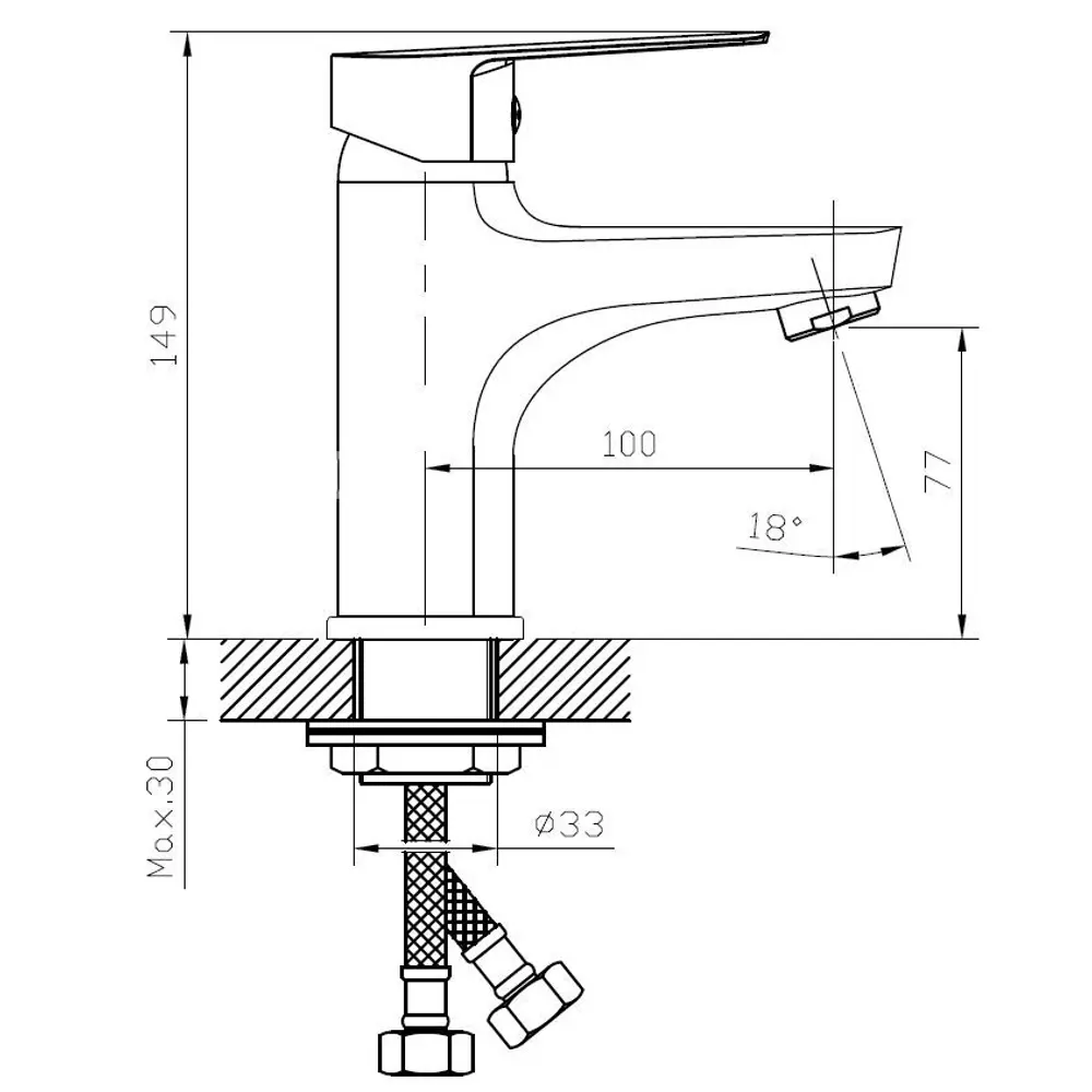 Смеситель ESKO Porto для раковины с керамическим картриджем 89373455 STLM-0968707 - Вид №6