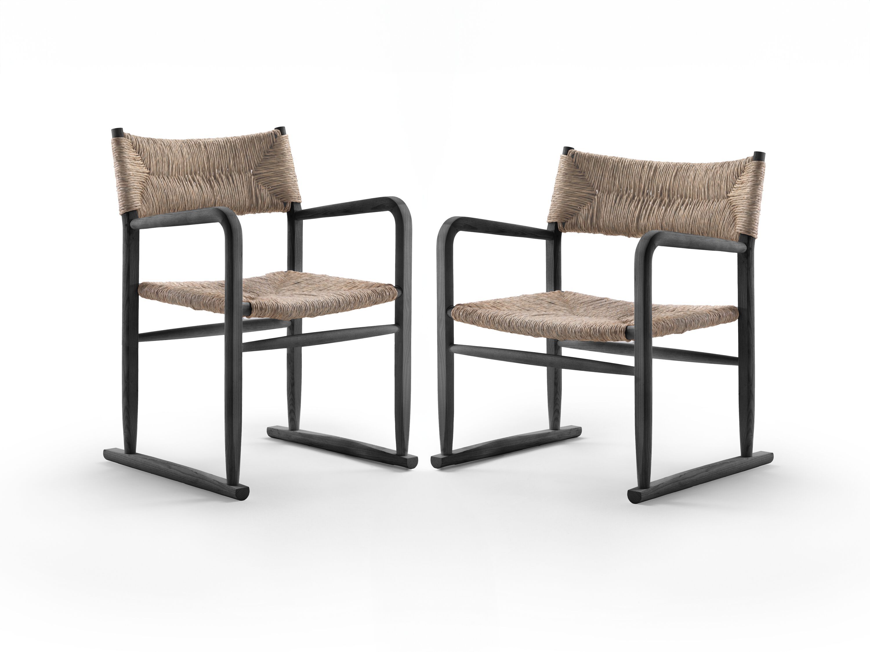 Кресло из массива дерева с подлокотниками Flexform Kim ARCH-00006294 - Вид №1