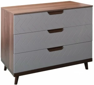1432 Комод с 3 ящиками Сканди Грей R-HOME