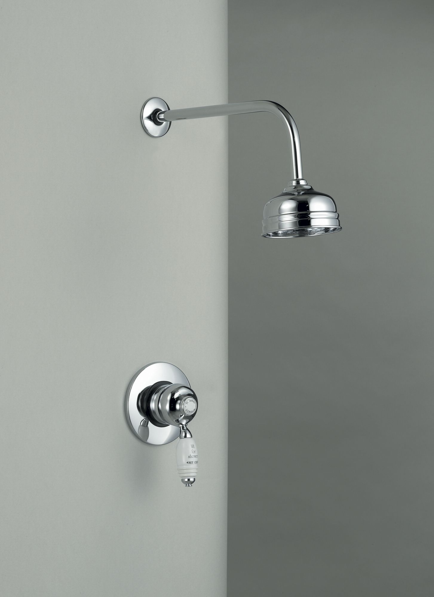 Traditional bathrooms Смеситель для душа с фарфоровой ручкой ASCOT Tbmskit1.exp.bn  - Вид №4