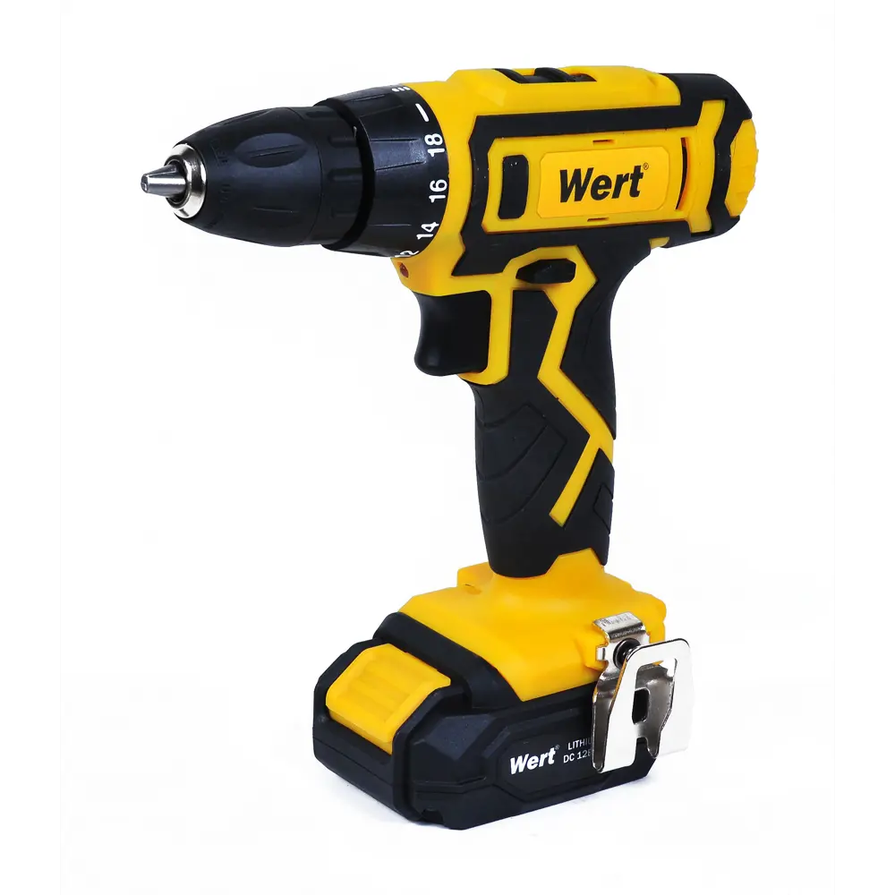 Дрель-шуруповерт аккумуляторная Wert CD 12-2TLi, 12 В Li-ion 2x1.5 Ач STLM-2000642