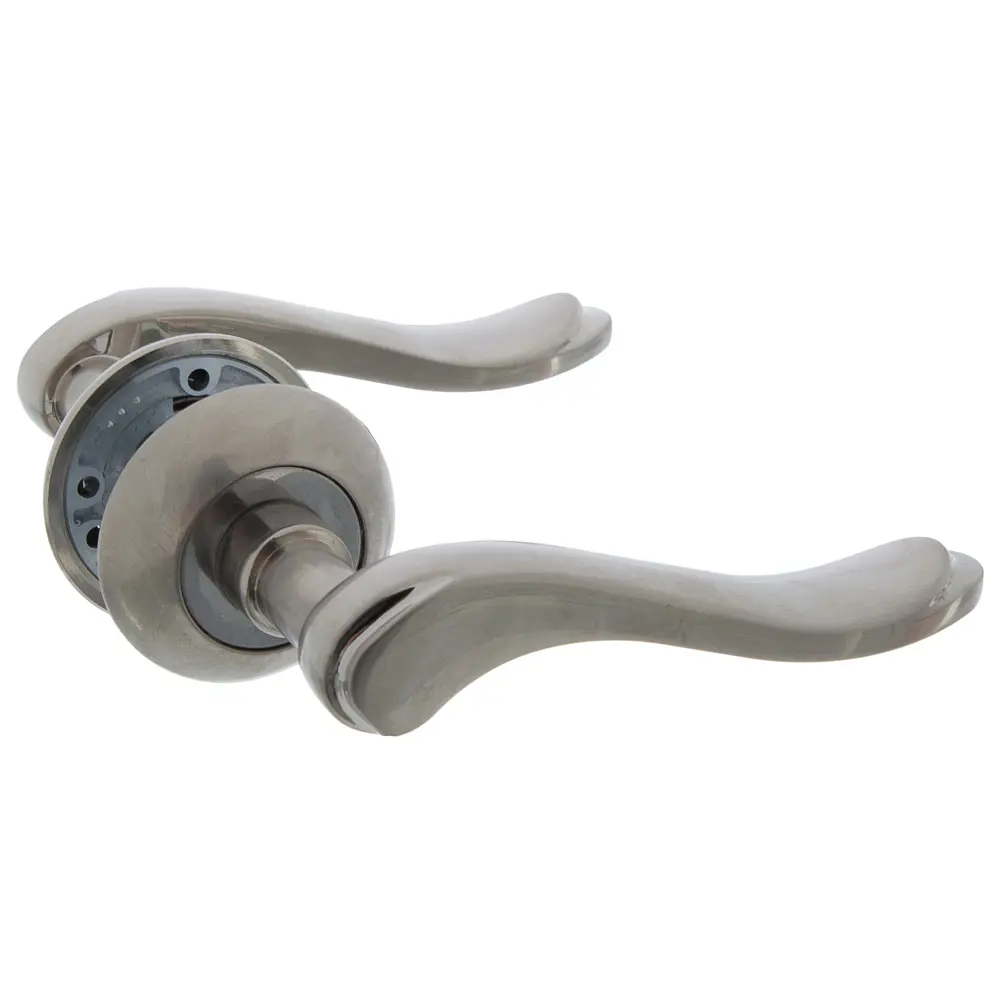 Ручки дверные на розетке Inspire ZC-17-D1, ЦАМ, цвет матовый никель 15475949 STLM-2094738  - Вид №1