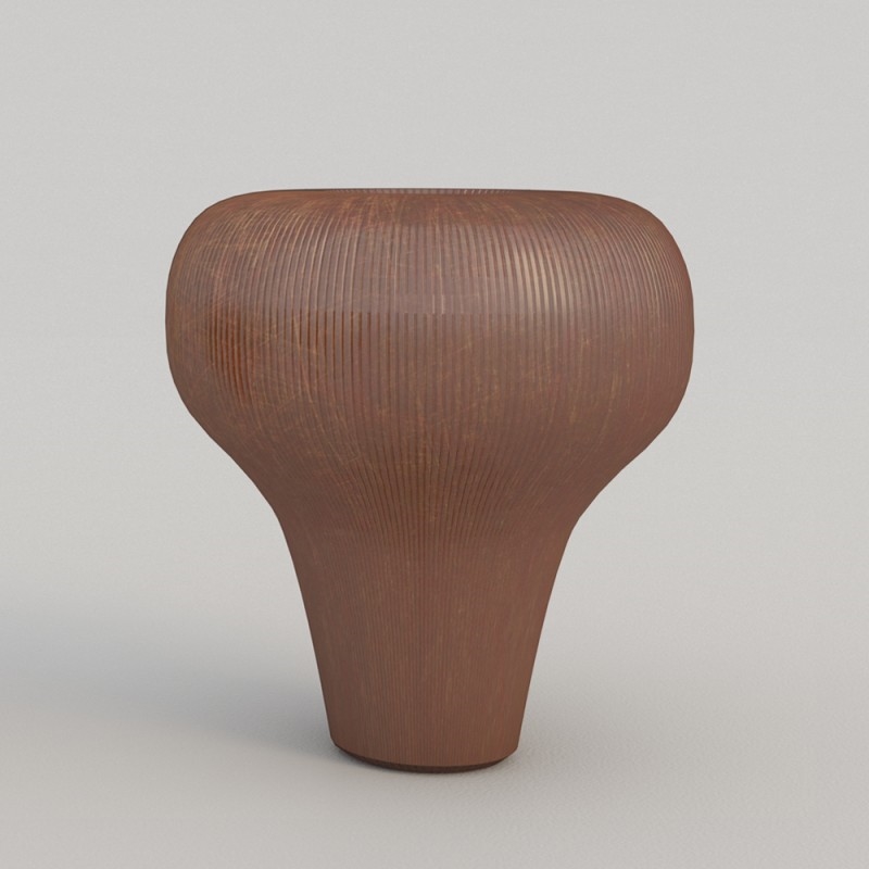 Q106/5RX32 Ребристые тоб и шикарные вазы Adriani e Rossi Медь  - Вид №4