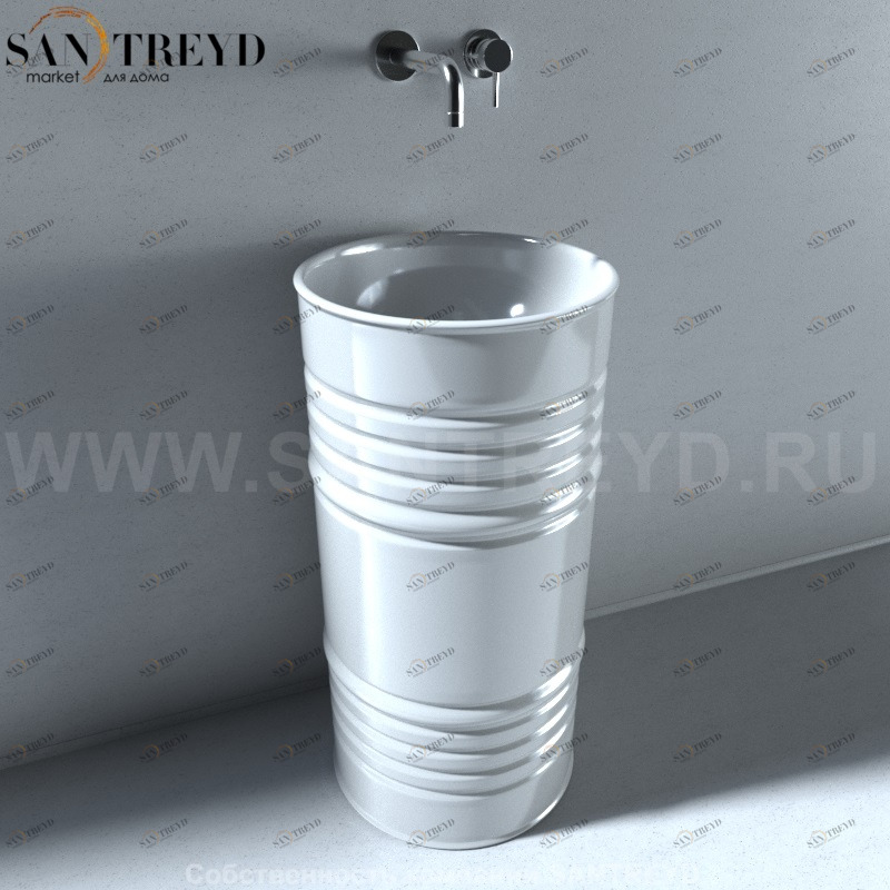474301 Напольная раковина стоящая круглая Kerasan Artwork