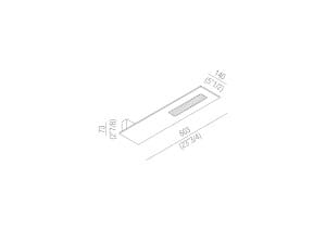 Анодированная алюминиевая настенная душевая головка Agape Sen ARCH-00107063 - Вид №4