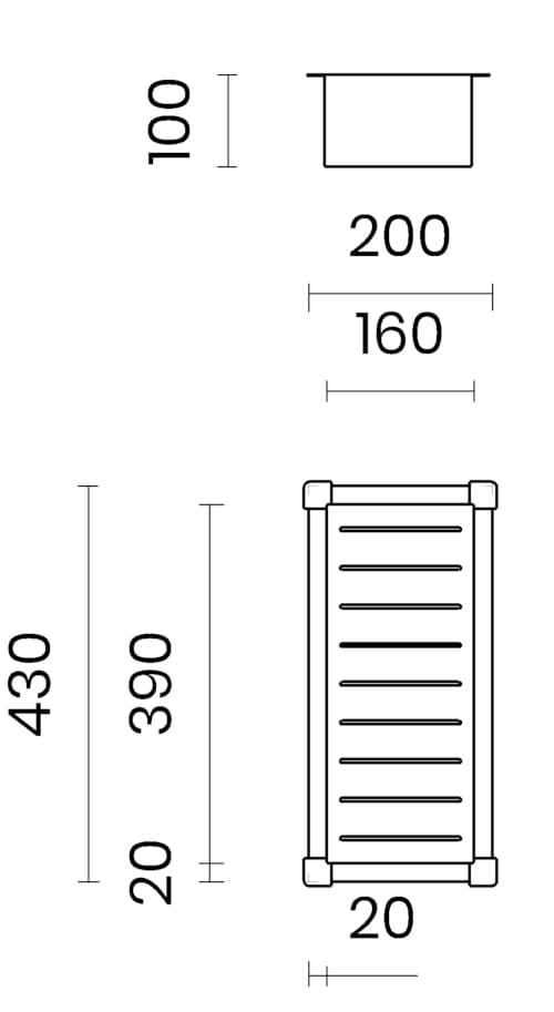 Раздвижной поддон из нержавеющей стали TASCA 280.AD / AB / MB ARCH-00151260 - Вид №3