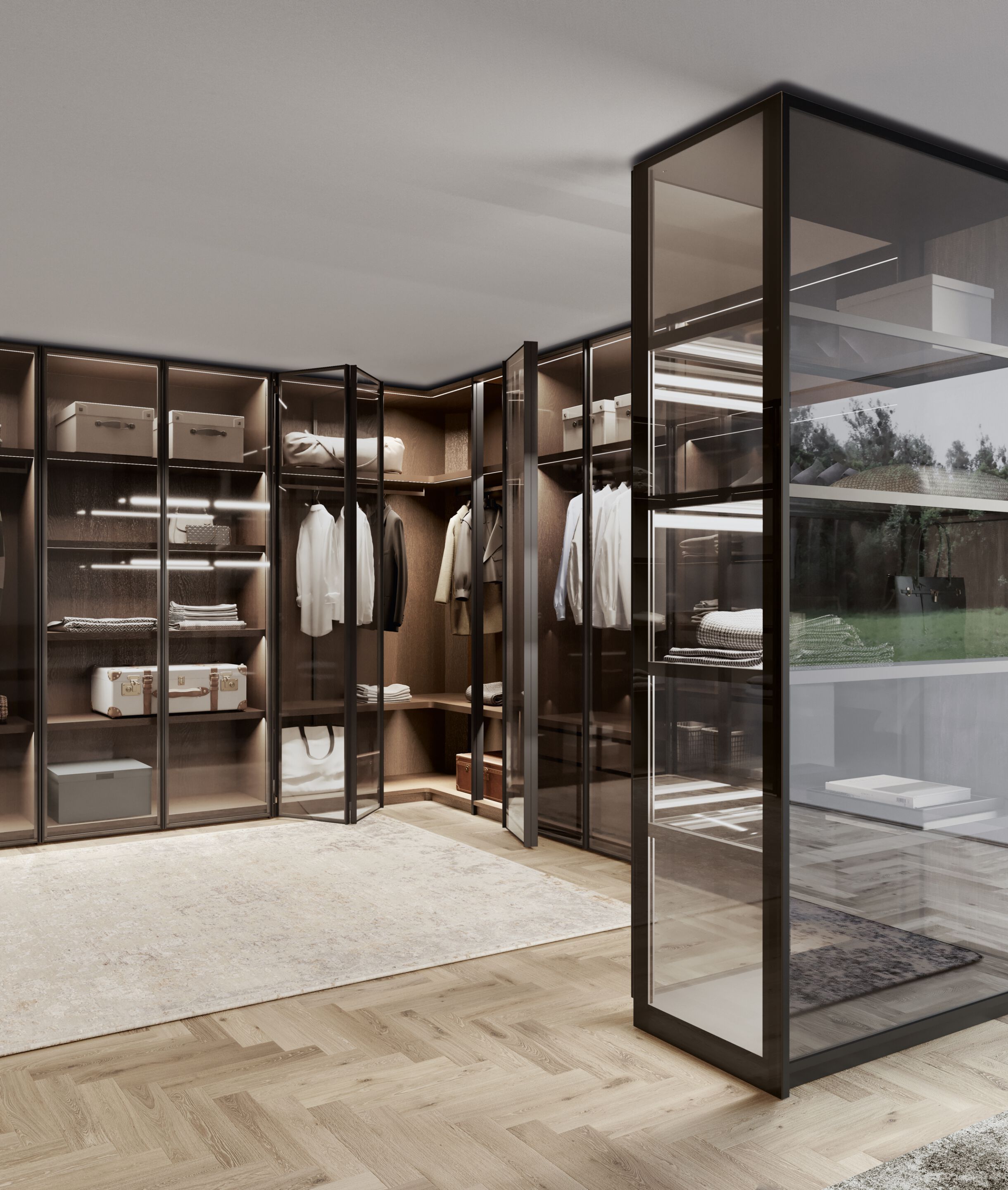 Модульный шкаф со стеклянной створкой Dall'Agnese Wardrobe Collection ARCH-00054239 - Вид №1