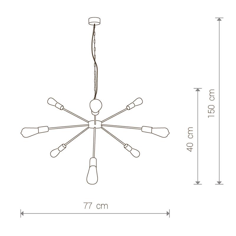 Подвесная люстра Nowodvorski Rod 9130 NOWODVORSKI ДИЗАЙНЕРСКИЕ, ROD 313164 Золотой  - Вид №1