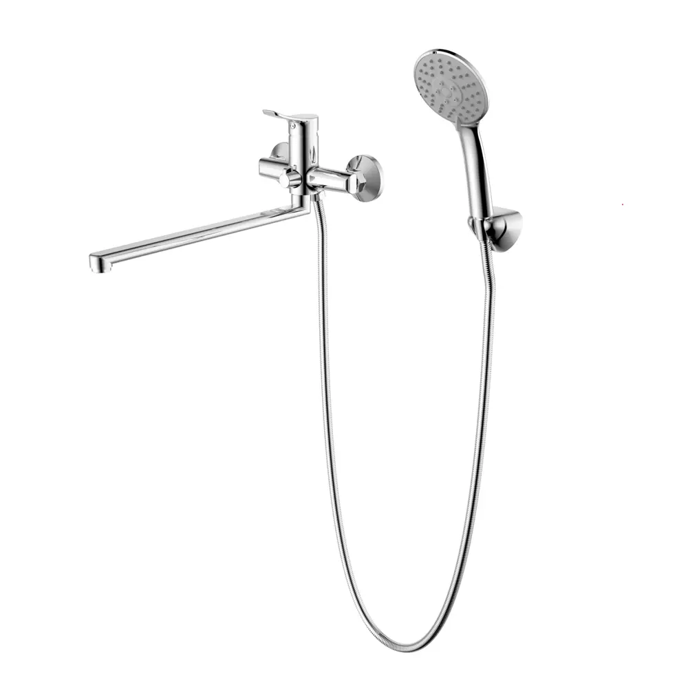 Смеситель для ванны IDDIS Shape с лейкой и шлангом 89424265 STLM-1582408