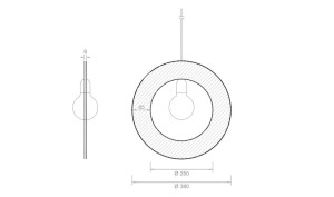 Стальной светодиодный подвесной светильник