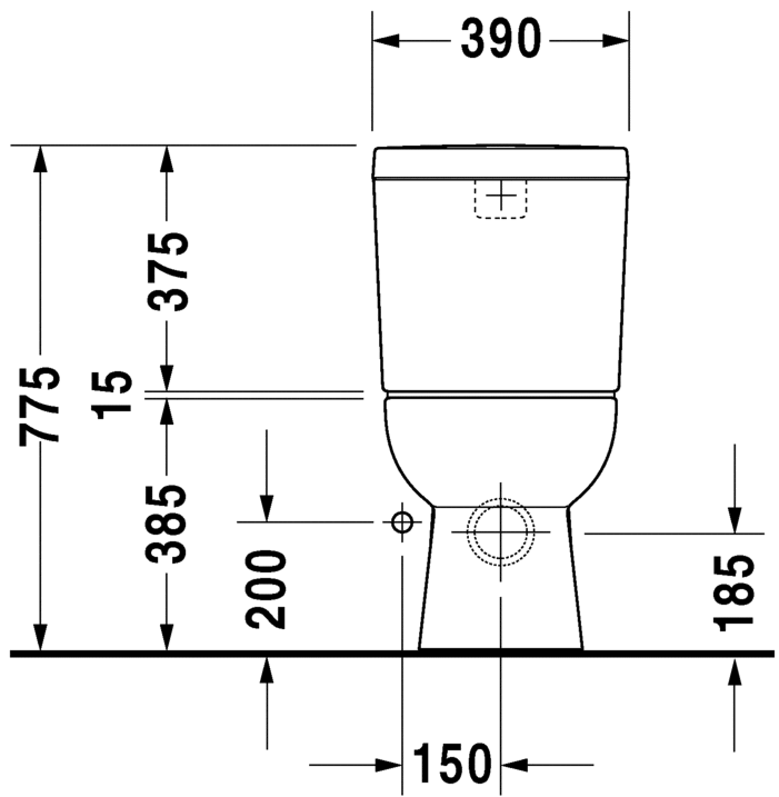 21420920002 Компакт унитаз с бачком Белый Duravit D-Code Германия - Вид №4