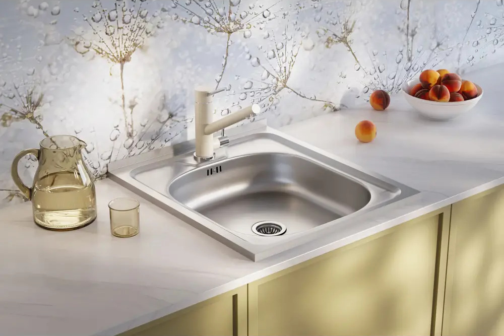 KROMRUS Orionis - квадратная накладная мойка для кухни 50×50 см 15745451