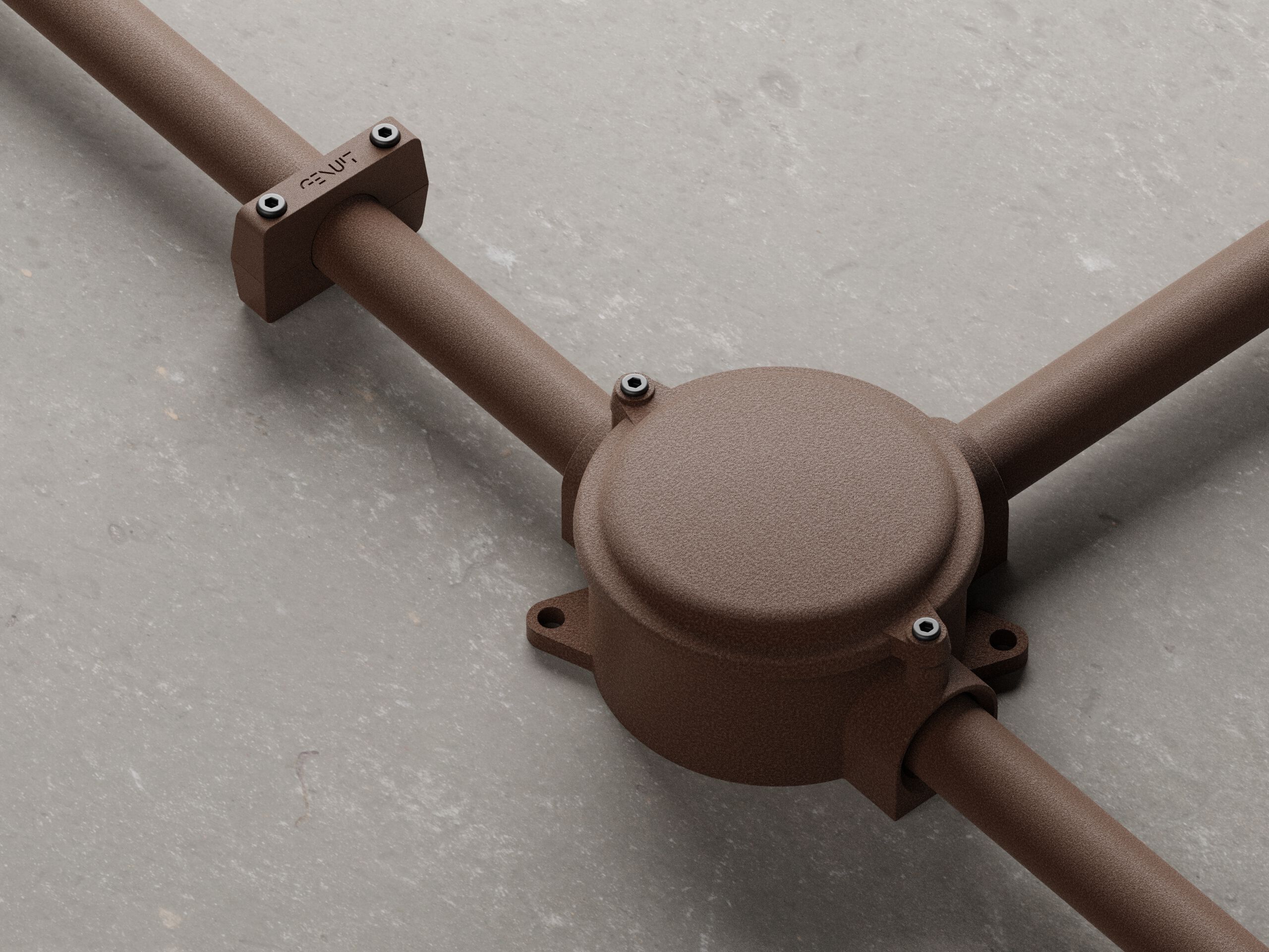 Окрашенная алюминиевая распределительная коробка для электрической системы Genuit Corten ARCH-00029222