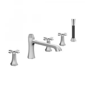 Смеситель на борт ванны с изливом, 5 отв