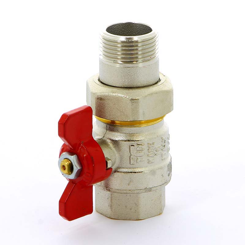 Кран шаровой НВ с разъемным соединением для коллектора бабочка TIEMME 3/4" 2120001 - Вид №1