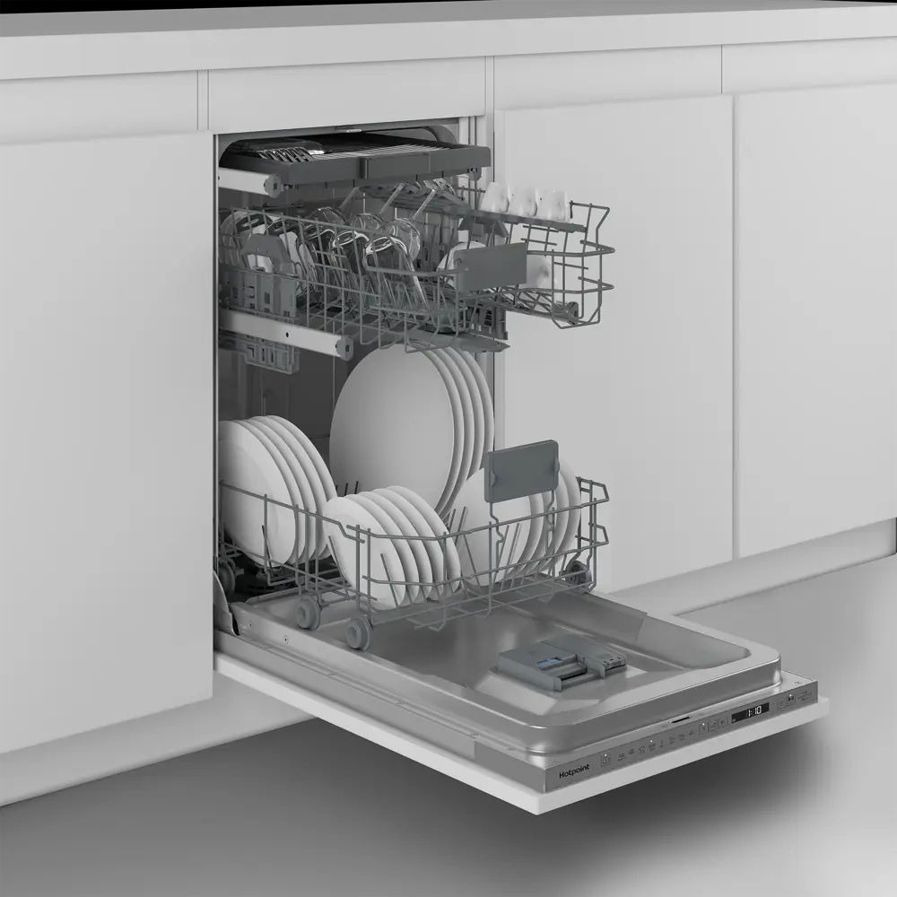 Встраиваемая посудомоечная машина Hotpoint HIS 2D86 W 45 см 6 программ цвет белый 89431672 STLM-2171816  - Вид №3