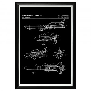 896521370_1818 Арт-постер «Патент на космическую ракету, 1975» Object Desire