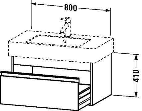 KT669000909 Ketho Тумбочка подвесная Светло-голубой матовый декор Duravit - Вид №2