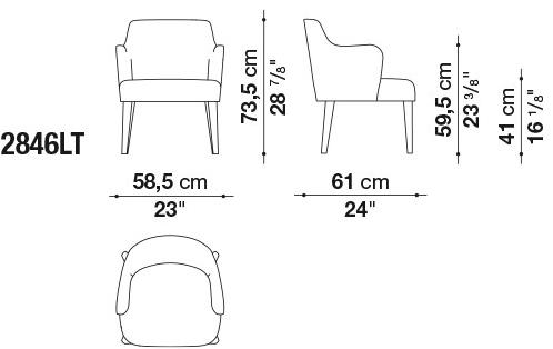 Maxalto Стул с обивкой и подлокотниками Febo sun-id-1477192 - Вид №2