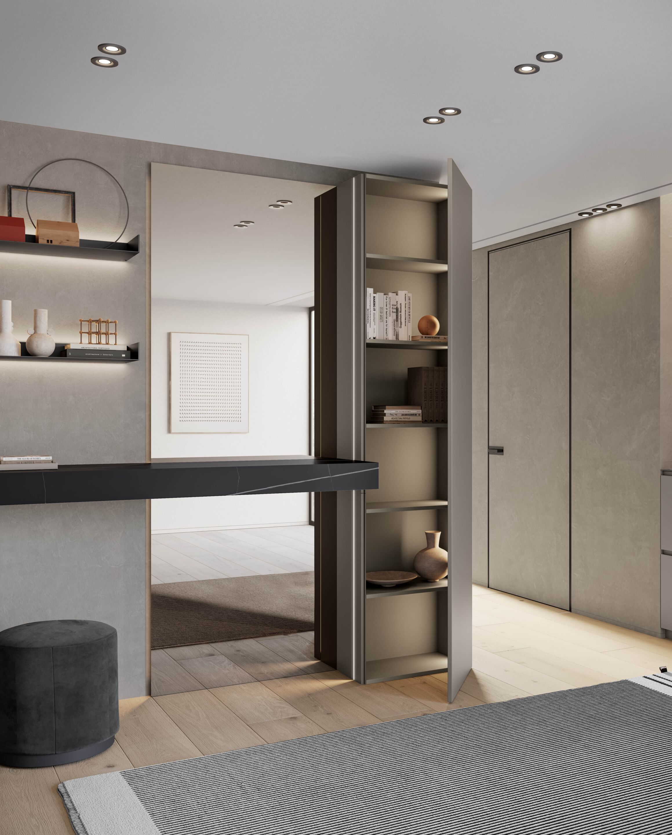 Прихожая мебель с зеркалом Birex GOLA UP COMP.6 ARCH-00103646 - Вид №1