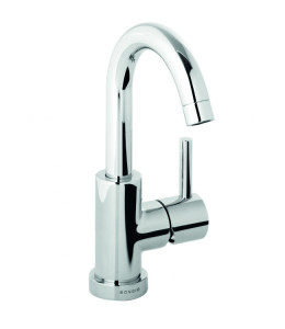 32581 / PR Смеситель для раковины с коротким поворотным изливом и сливом clic-clac .. Bongio T Mix / T Leva Laterale