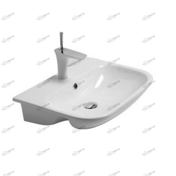 38CL Полувстраиваемая раковина консольная 50 см белая Olympia Ceramica CLEAR 