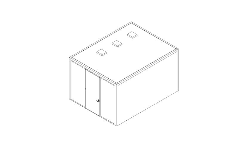 Многосторонняя акустическая офисная кабина со встроенным освещением Quadrifoglio Group дизайн-офис ARCH-00017904 - Вид №17