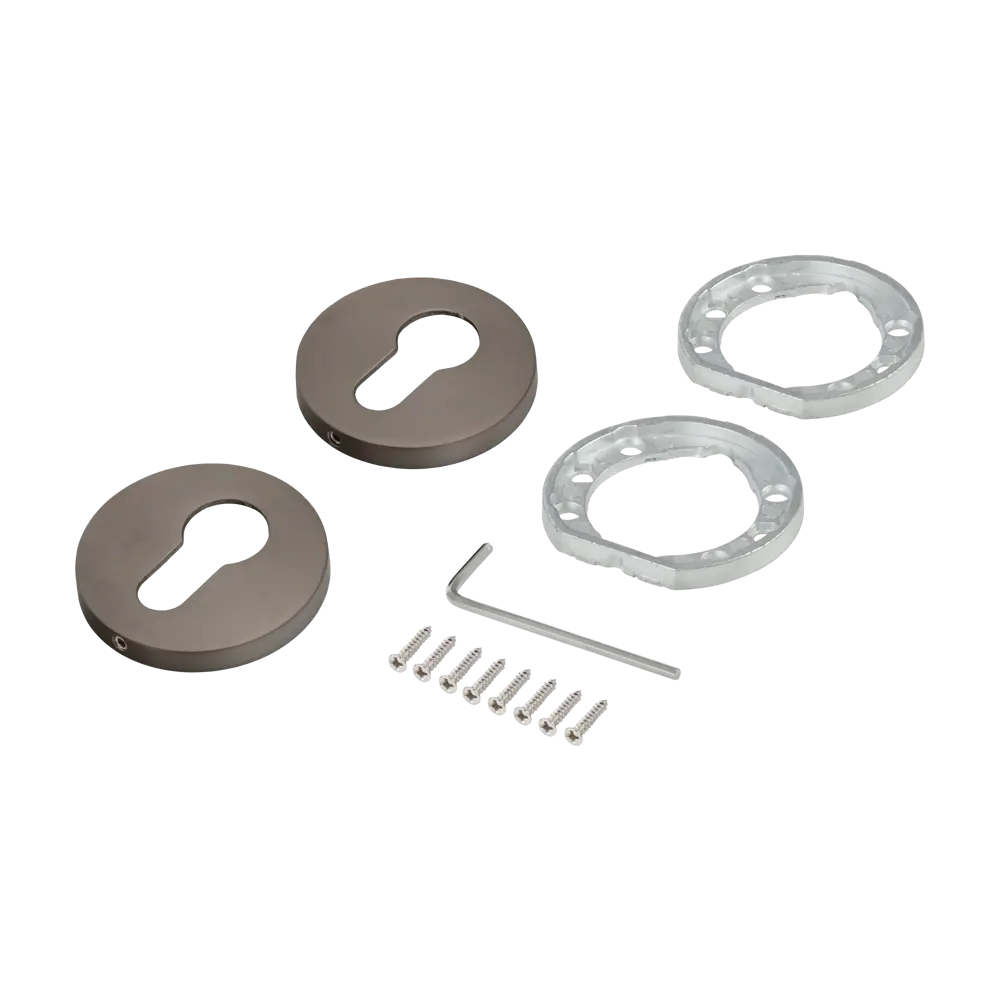 Накладка на замочную скважину KREAFORTA SC-R2 51.6 мм цвет графит STLM-2059727 - Вид №1