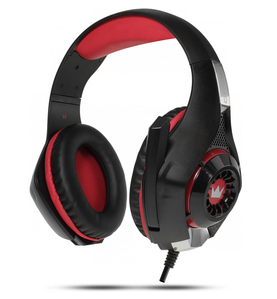 CMGH-102T Гарнитура , black&red (подключение usb, встроенная аудио карта, частотный диапазон: 20гц-20,000 гц ,кабель 2.1м,размер d 250мм) Crown Santreyd  - Вид №1