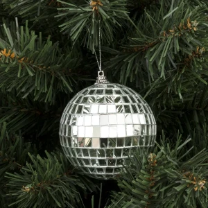 Зеркальный елочный шар KREAFORTA серый ø12 см 89420668