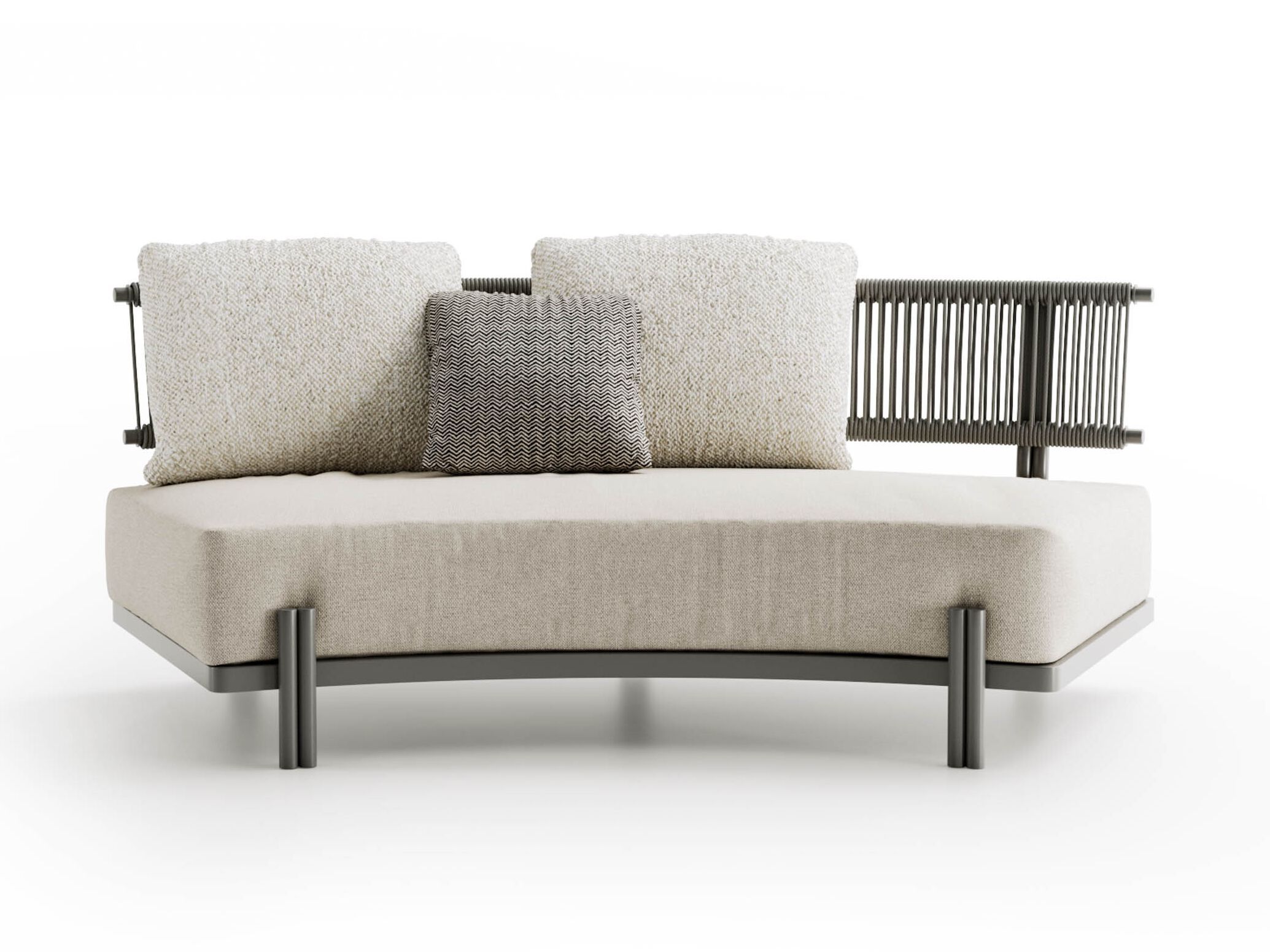 2-местный изогнутый тканевый садовый диван Atmosphera Лотос ARCH-00077238