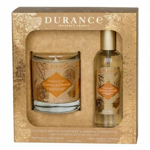 Набор ароматическая свеча и духи спрей для дома, аромат Апельсин и Корица Orange-Cinnamon DURANCE АПЕЛЬСИН 301553 Бежевый
