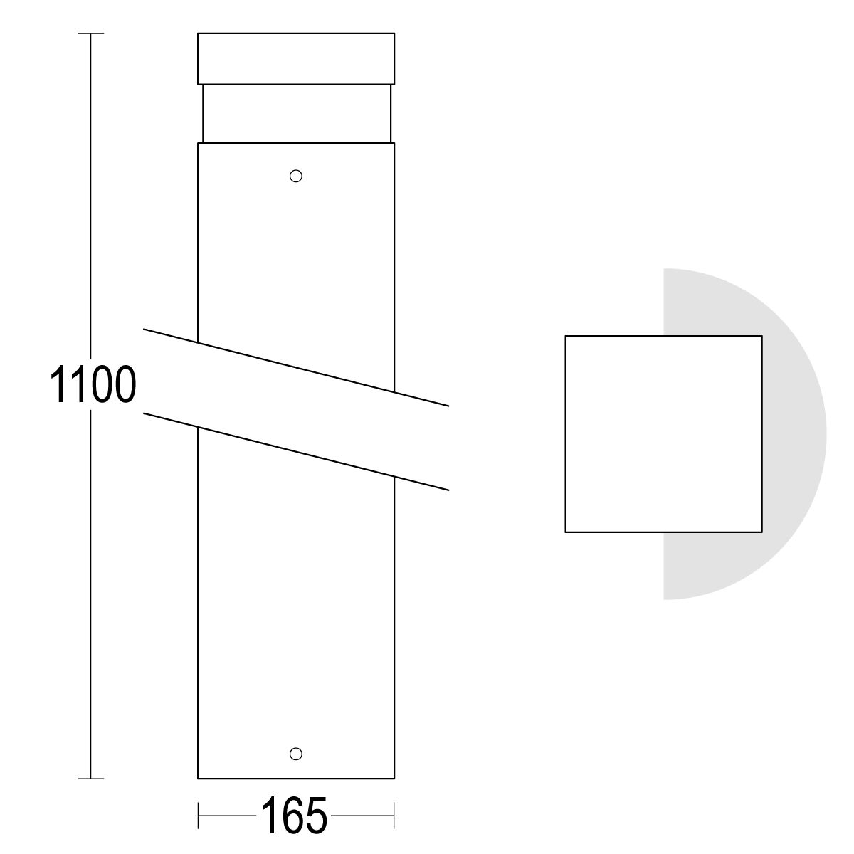 Алюминиевый светодиодный светильник с порошковым покрытием Ghidini Lighting Quadro ARCH-00061180 - Вид №14