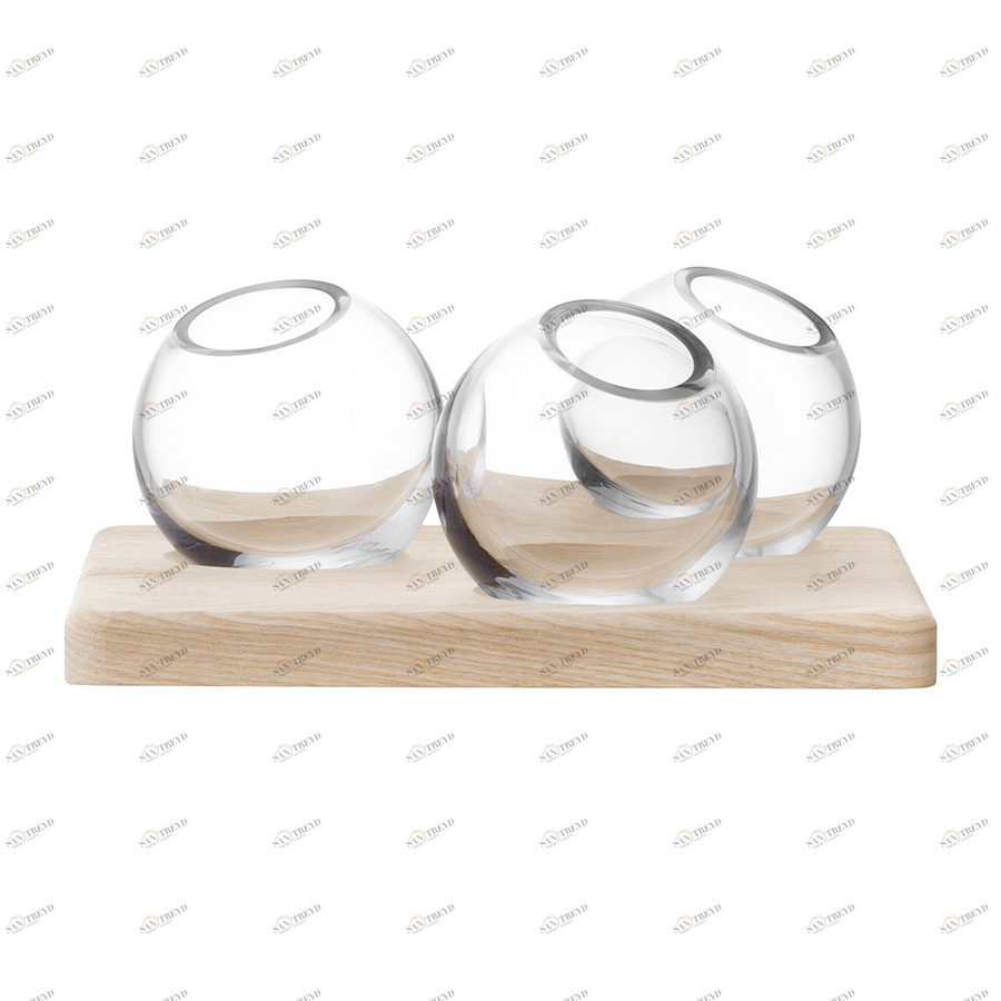 Трио ваз на подставке 8 см прозрачные Axis LSA INTERNATIONAL ДИЗАЙНЕРСКИЕ 253370 Прозрачный 