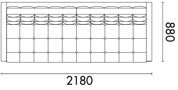 Grado Design 2-местный кожаный диван с тафтингом Cover Cov-sf-01-3s - Вид №1