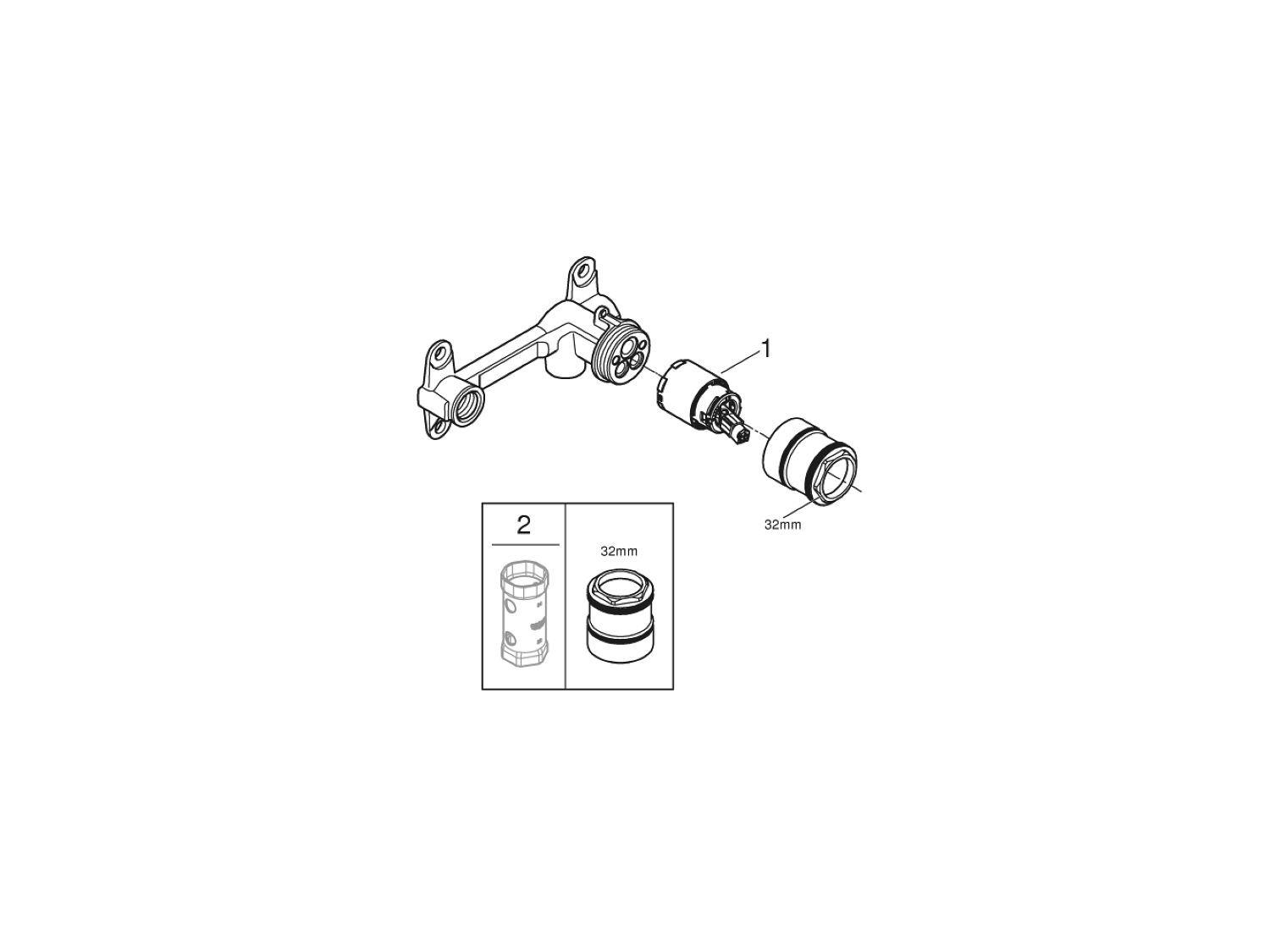 Встраиваемый корпус для смесителя Grohe 23200000 ARCH-00028690 - Вид №3