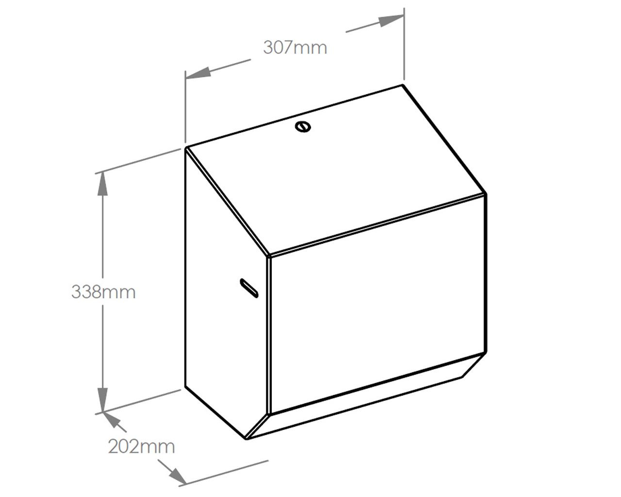 CDH301 INOX DESIGN MAXI механический диспенсер для рулонов бумажных полотенец - HONEYCOMB Merida  - Вид №1
