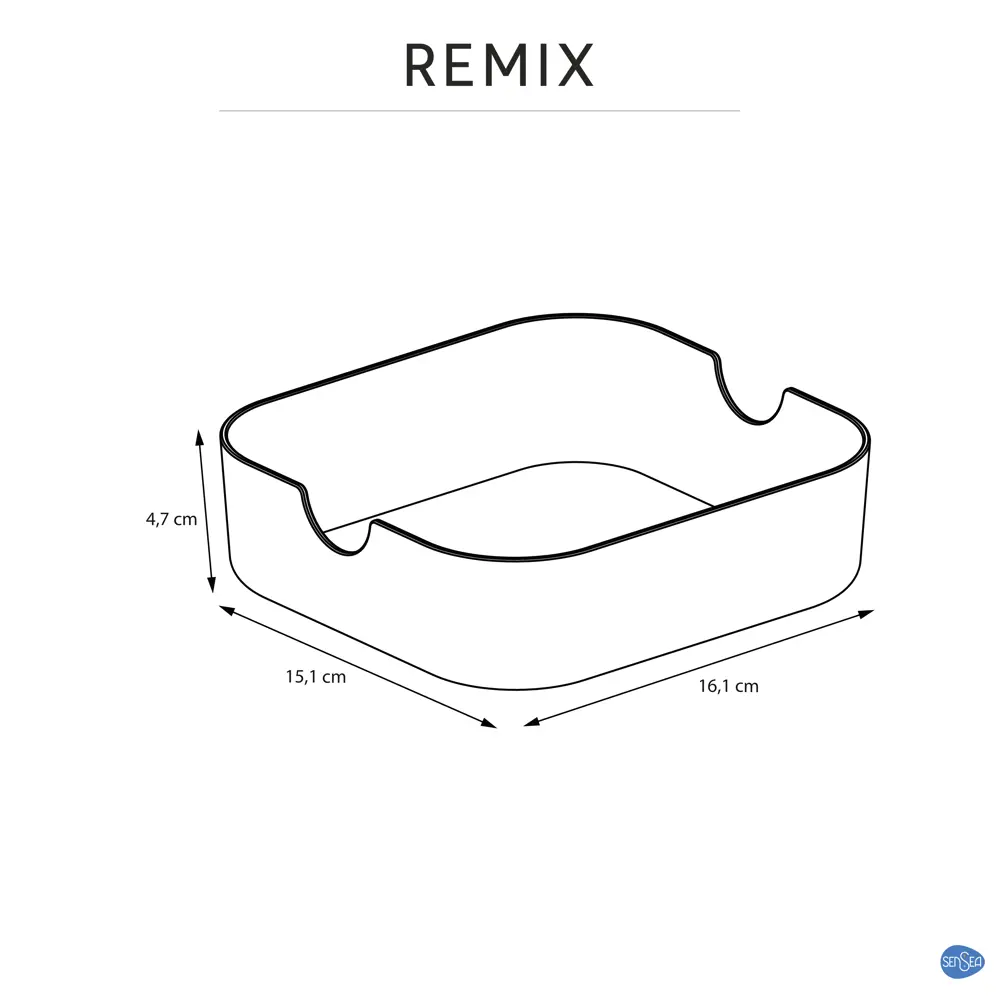 Короб для выдвижного ящика прямоугольный Sensea Remix M цвет белый 15.1x4.7x16.1 см STLM-2177798 - Вид №6
