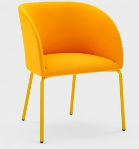 Viganò Стул с подлокотниками из ткани со стальной конструкцией Milly