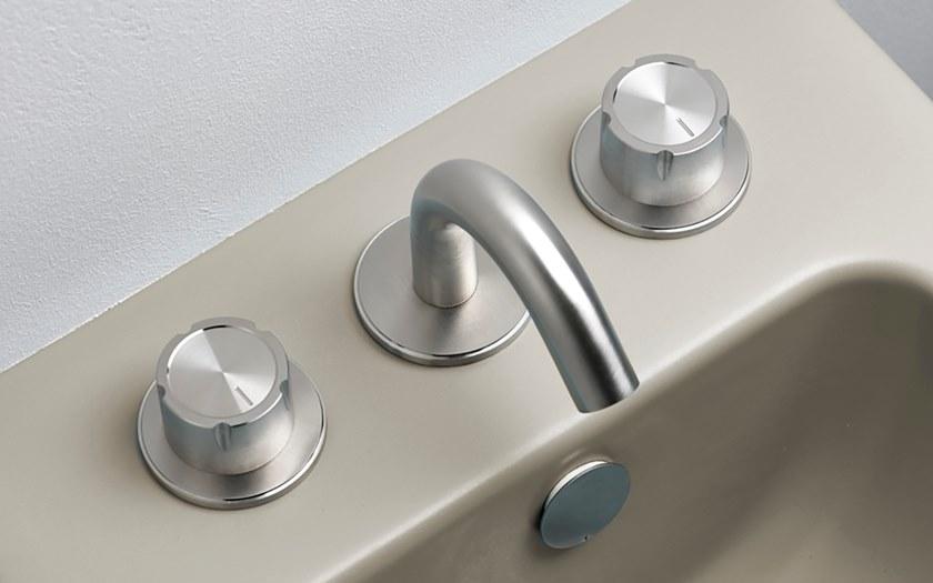 MINA Смеситель для биде, столешница из нержавеющей стали, на 3 отверстия Synth 4890 - Вид №1